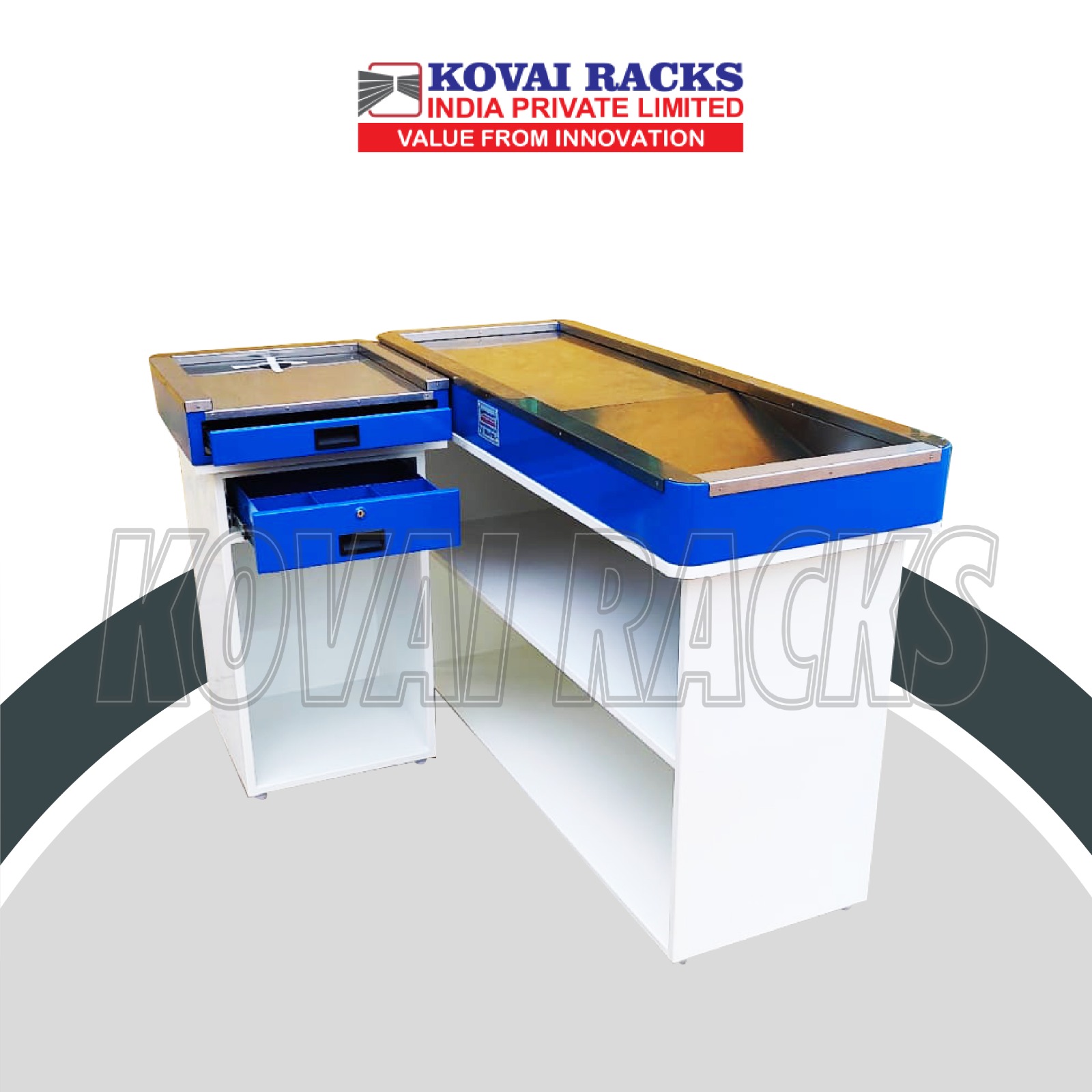 Supermarket cash counters